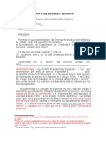 Formato Carta de Despido Por Necesidades de La Empresa Aviso 30 Dias.