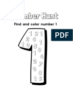 Number Hunt Number Hunt: Find and Color Number 1