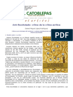 Daniel Miguel López Rodríguez, Anti-Escohotado: Crítica de La Crítica Acrítica, El Catoblepas 182:1, 2018