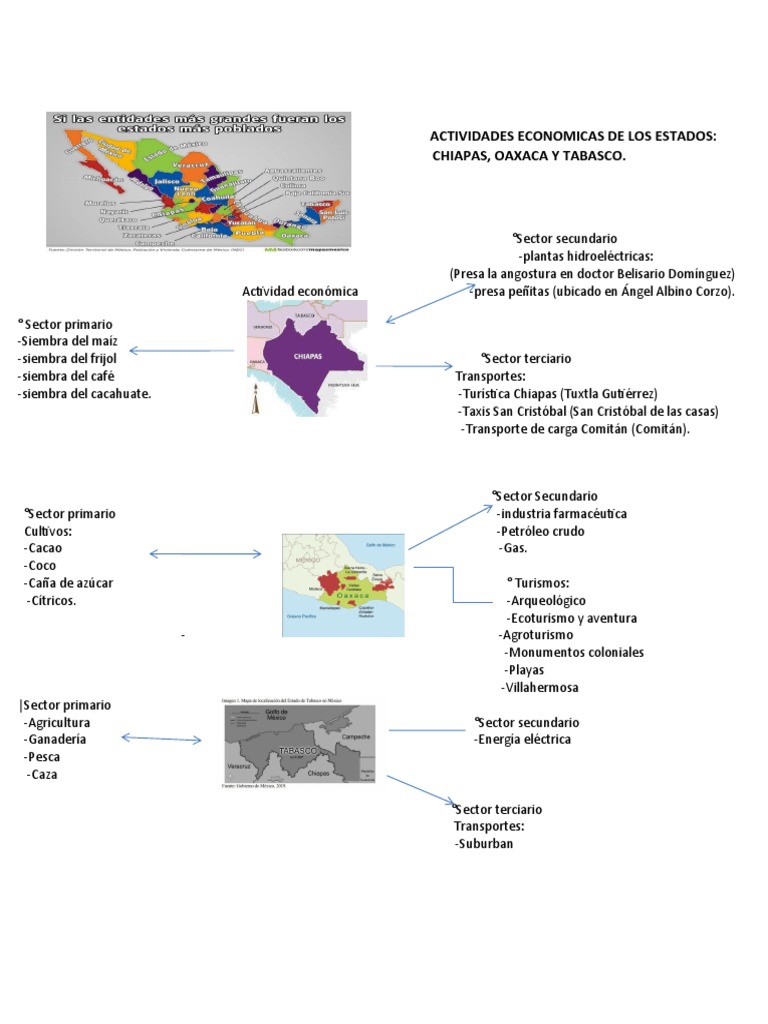 Actividades Economicas de Los Estados Chiapas, Oaxaca y Tabasco | PDF