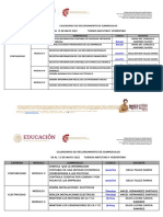 Calendario de Recursamiento 06 - 12 MAYO 2022 Submódulos