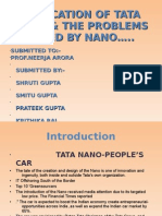 Relocation of TATA NANO The Problems Faced