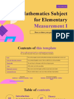 Mathematics Subject For Elementary - 5th Grade - Measurement I by Slidesgo