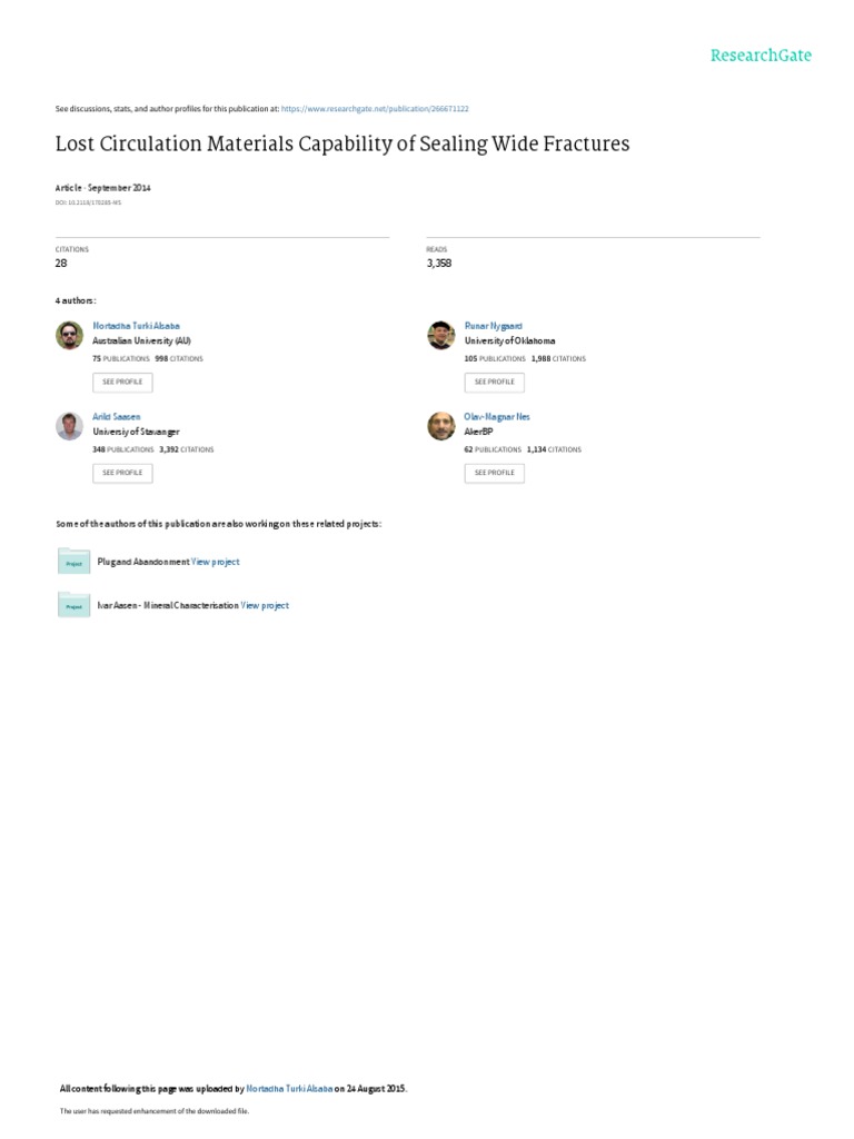 Lost Circulation Materials Capability Of Sealing Wide Fractures 2014