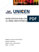 Estrategias para Ingresar Al Mercado Internacional