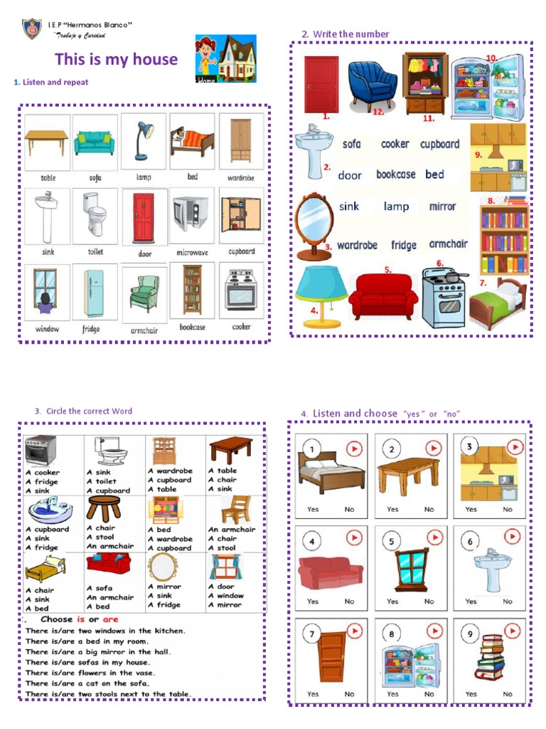 3° - 9 Actividad Objects of My House | PDF