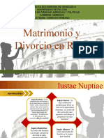 Diapositivas Matrimonio y Divorcio en Roma