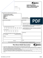 The Direct Debit Guarantee: Instruction To Your Bank or Building Society To Pay by Direct Debit