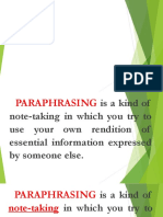 Paraphrasing