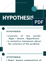 Definition of Hypothesis