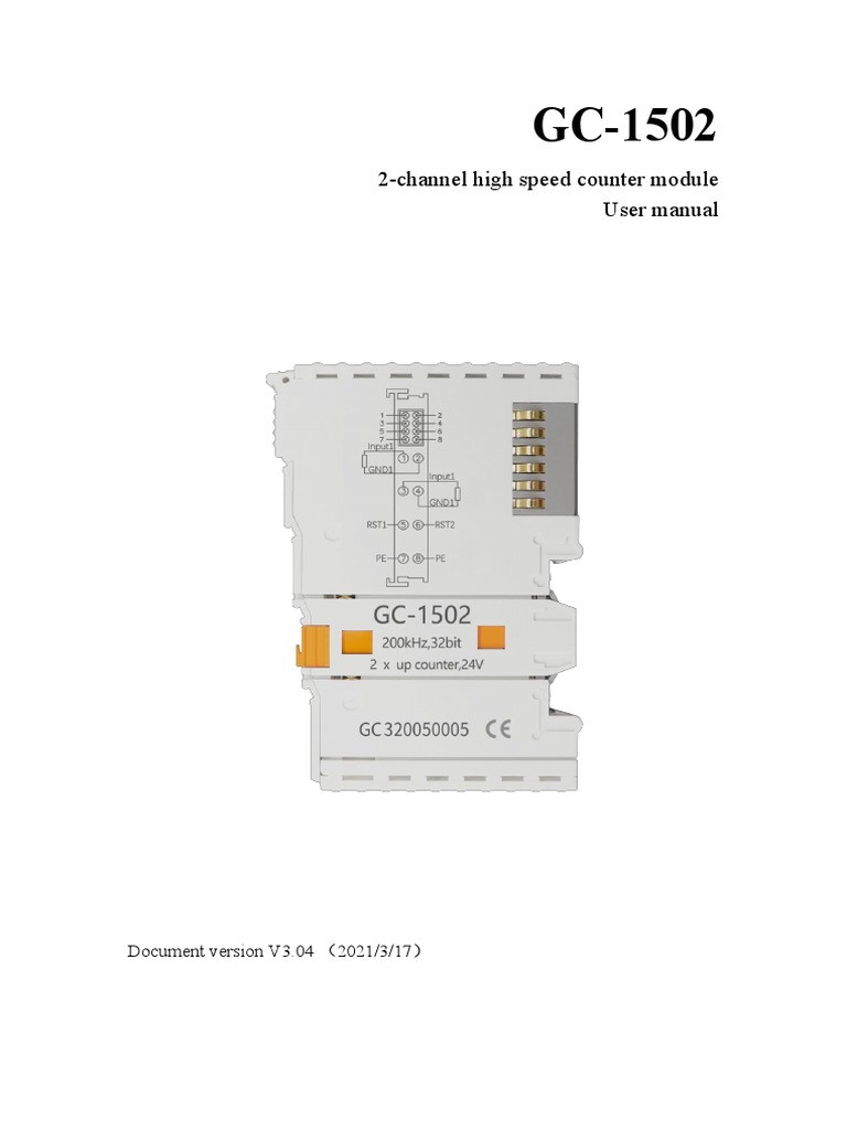 GC-1502 2-ch High Speed Counter Module User Manual | PDF | Input/Output ...