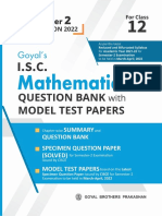 Goyal's ISC Mathematics QB Class 12 Semester-2 GBP