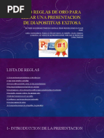 10 Reglas de Oro Power Point | PDF | Microsoft PowerPoint