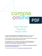 Sujet 2020 DCG Ue5 Economie Compresse