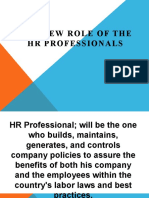 The New Role of The HR Professionals