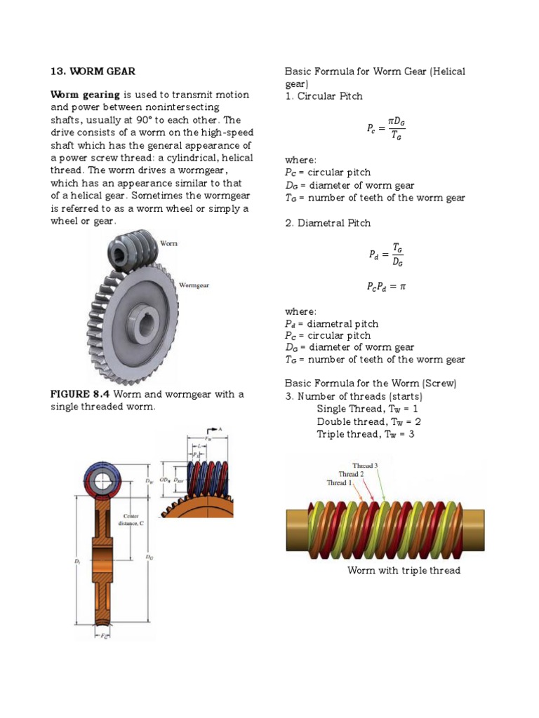 Worm Gears | Download Free PDF | Gear | Kinematics