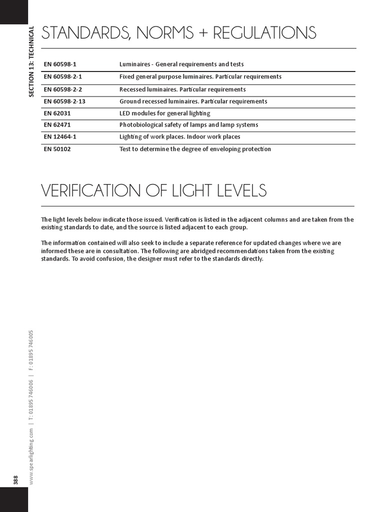 Lighting Guideline Summary PDF Lighting Interior Design