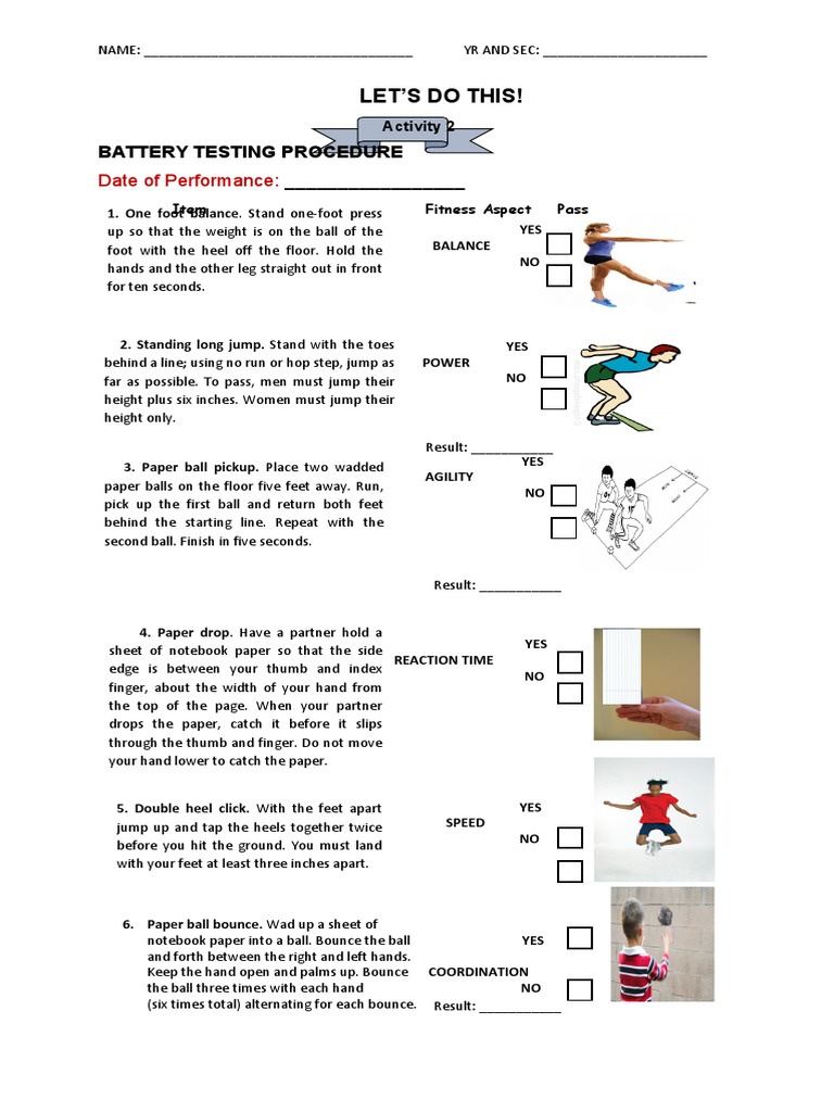 Battery Test PDF Foot Hand