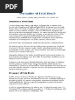 Evaluation of Fetal Death