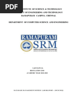 18csc303j-Dbms Lab Manual