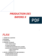 production des rayons x