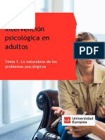 Intervención Psicológica en Adultos: Tema 1. La Naturaleza de Los Problemas Psicológicos