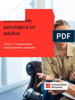 Intervención Psicológica en Adultos: Tema 3. Tratamientos Empíricamente Validados