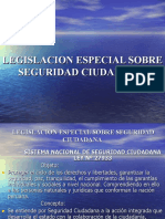 Legislacion Especial Sobre Seguridad Ciudadana