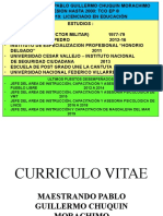 Curriculum Vitae Pablo Chuquin Morachimo