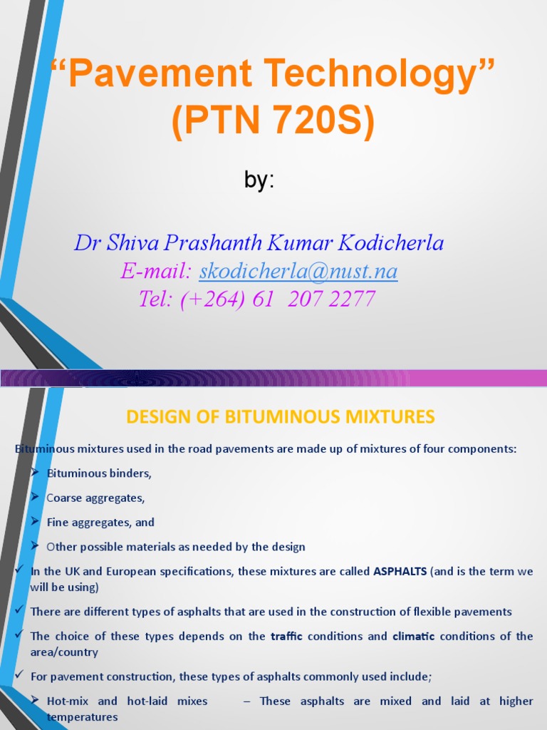 Design of Bituminous Mixtures for Pavements | PDF | Road Surface | Asphalt