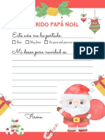 Documento A4 Carta A Papa Noel Navidad Ilustracion Colorido