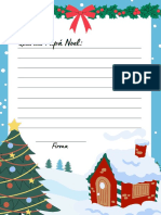 Documento A4 Carta A Papa Noel Navidad Ilustracion Colorido