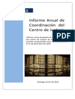 Informe Anual de Coordinación Del Centro de Justicia
