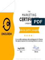 Marketing Certificate - Anto Jeffri Joseph