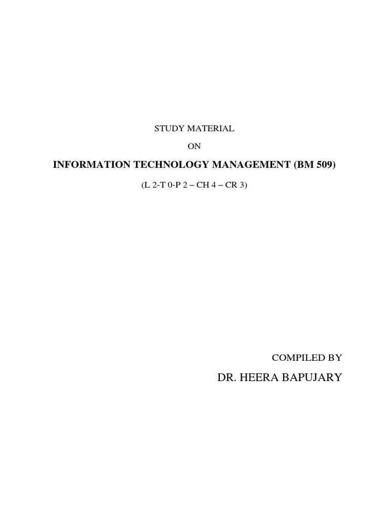 Information Technology Management Study Guide | PDF | Random Access ...