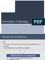 Prevention of Marriage