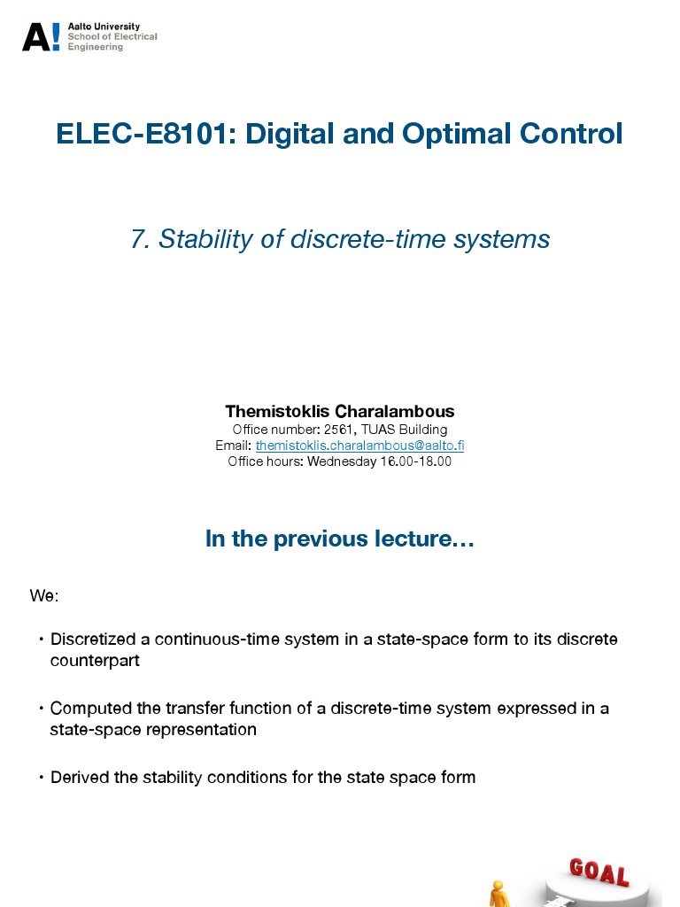 Discrete-Time System Stability Analysis | PDF | Stability Theory ...