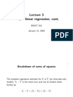 Simple Linear Regression, Cont.: BIOST 515 January 13, 2004