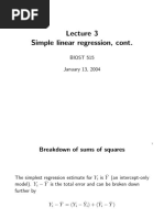 Simple Linear Regression, Cont.: BIOST 515 January 13, 2004