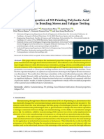 19. Mechanical properties of 3D-printing polyactic acid parts subjected to bending stress and fatigue