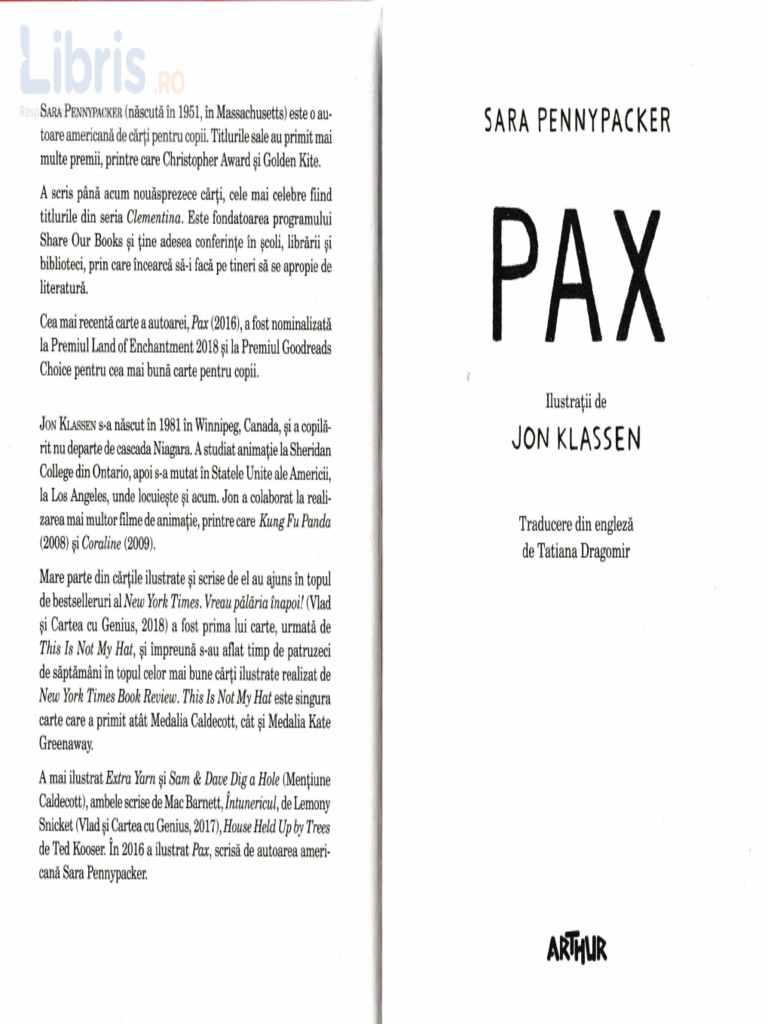 Pax - Sara Pennypacker | PDF