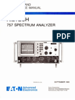 Operation and Maintenance Manual for AILTECH 757 Spectrum Analyzer