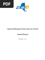 Opioid Settlement Fund Advisory Board Report