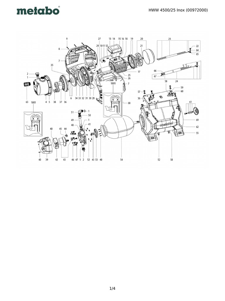 Metabo Repair Manual HWW 4500 25 Inox (00972000) PDF Machines