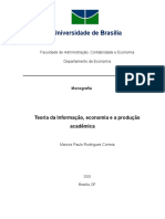 Teoria Da Informação, Economia e A Produção Acadêmica