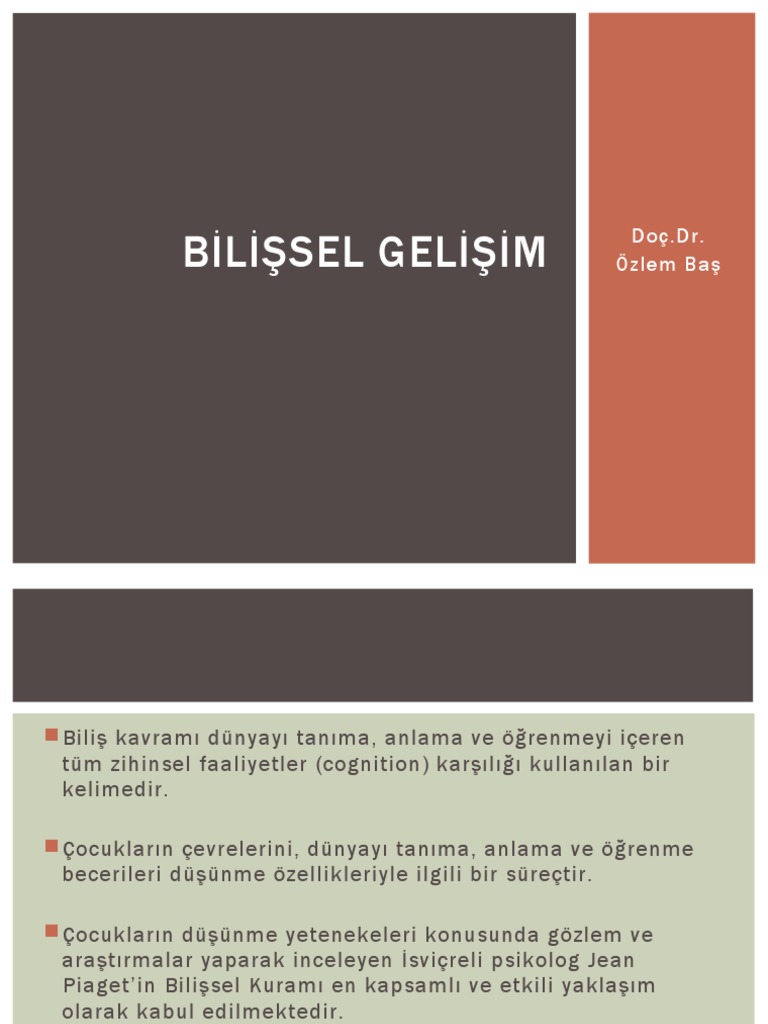 Bi̇li̇şsel Geli̇şi̇m | PDF