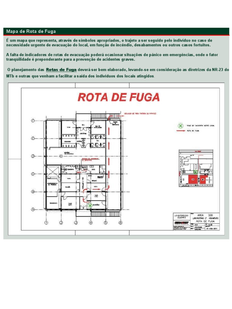 Mapa de Rota de Fuga e Evacuação | PDF