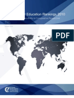 Global Higher Education Rankings 2010 