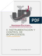 II. Instrumentación y Control de Bioprocesos.