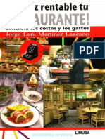 Jorge Lara Martínez - Haz Rentable Tu Restaurante! Controla Los Costos y Los Gastos